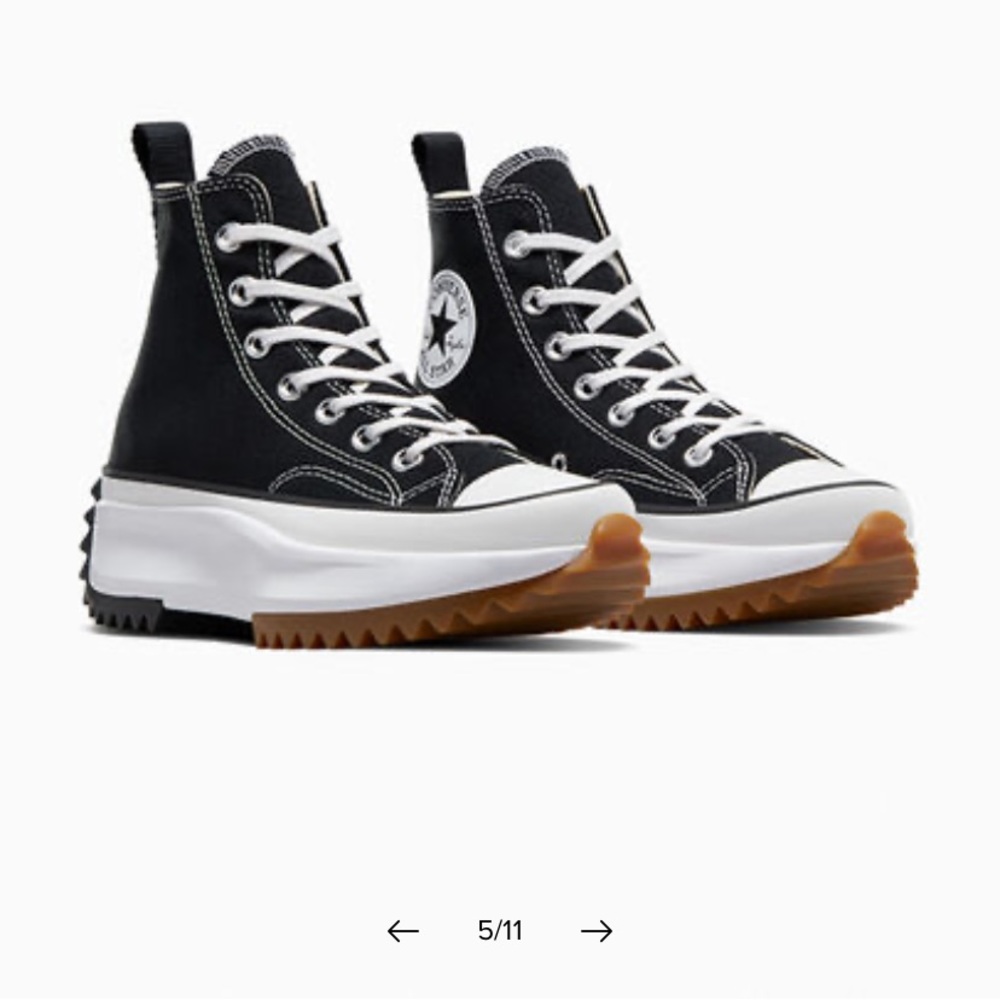 Converse black platform sneakers